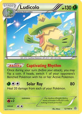 Ludicolo 012/160 - XY  Primal Clash Reverse Holofoil