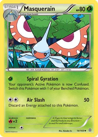 Masquerain 014/160 - XY  Primal Clash Reverse Holofoil