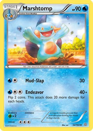 Marshtomp 034/160 - XY  Primal Clash Reverse Holofoil