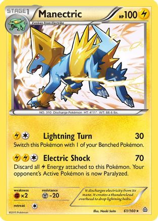Manectric 061/160 - XY  Primal Clash Reverse Holofoil