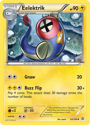 Eelektrik 063/160 - XY  Primal Clash Reverse Holofoil