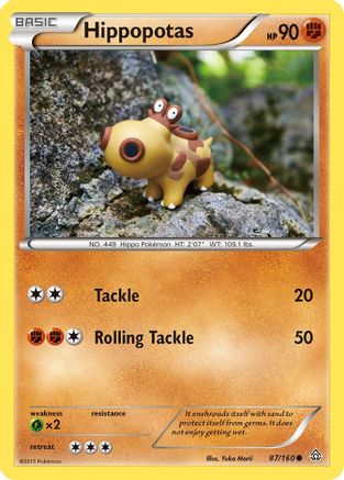Hippopotas 087/160 - XY  Primal Clash Reverse Holofoil