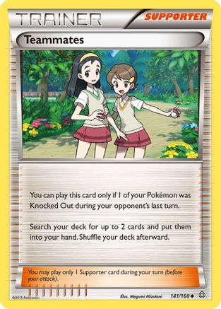 Teammates 141/160 - XY  Primal Clash Reverse Holofoil