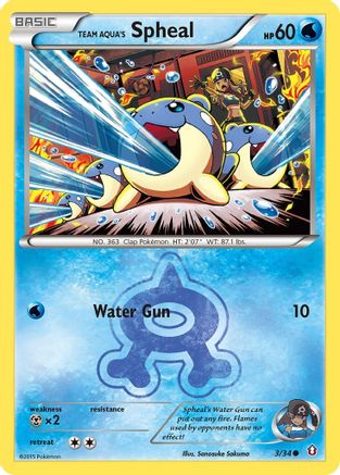 Team Aqua's Spheal 003/34 - Double Crisis