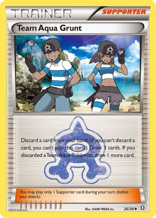 Team Aqua Grunt 026/34 - Double Crisis Reverse Holofoil