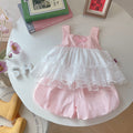 Lace skirt shorts two-piece set