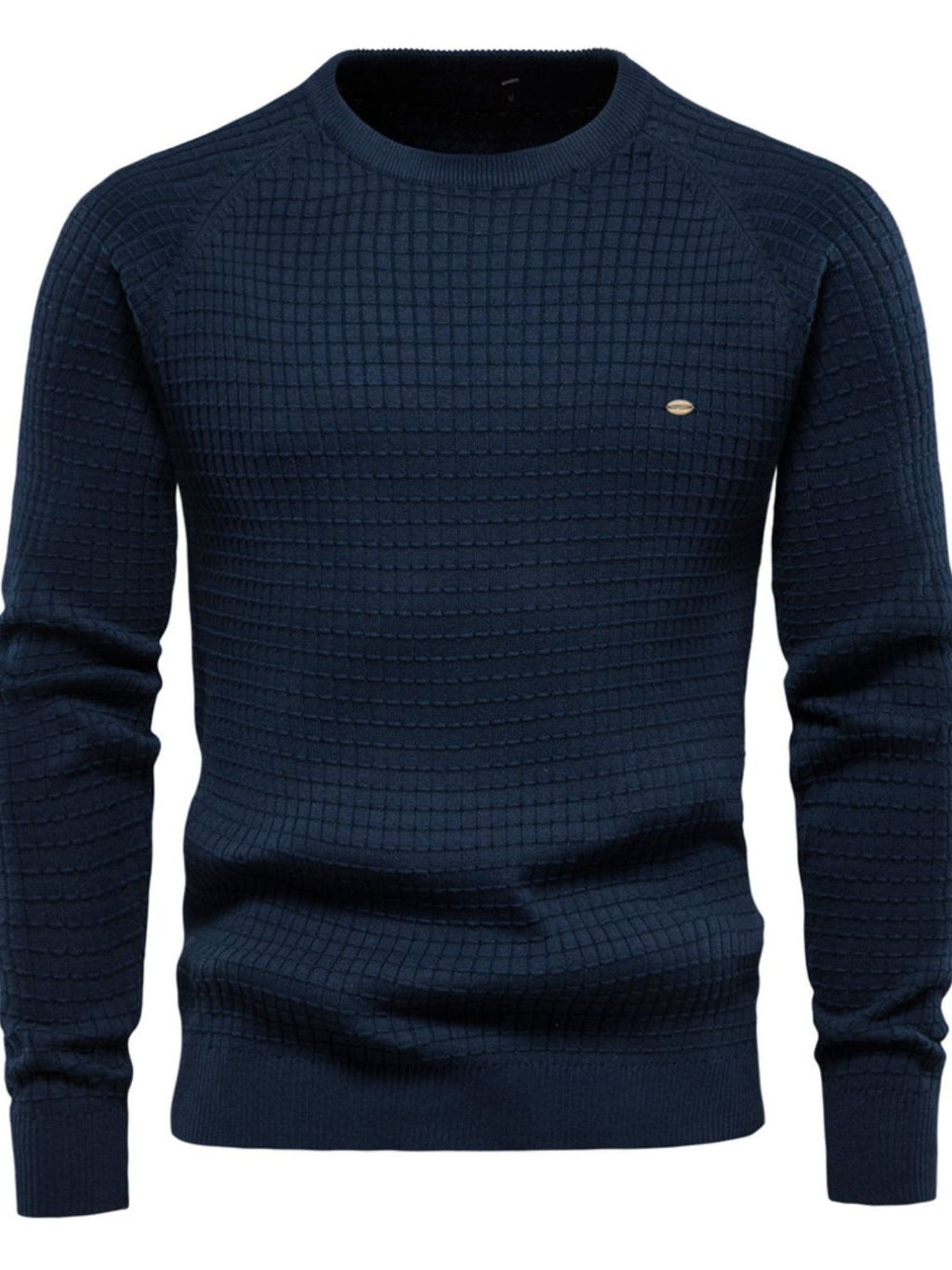 Texture Round Neck Long Sleeve Sweater