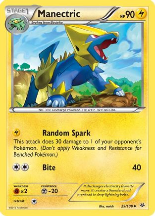 Manectric 025/108 - XY  Roaring Skies Reverse Holofoil