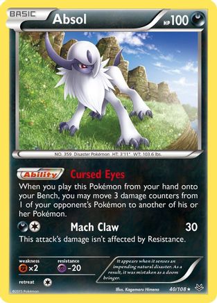 Absol 040/108 - XY  Roaring Skies Reverse Holofoil