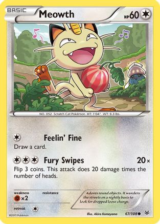 Meowth 067/108 - XY  Roaring Skies