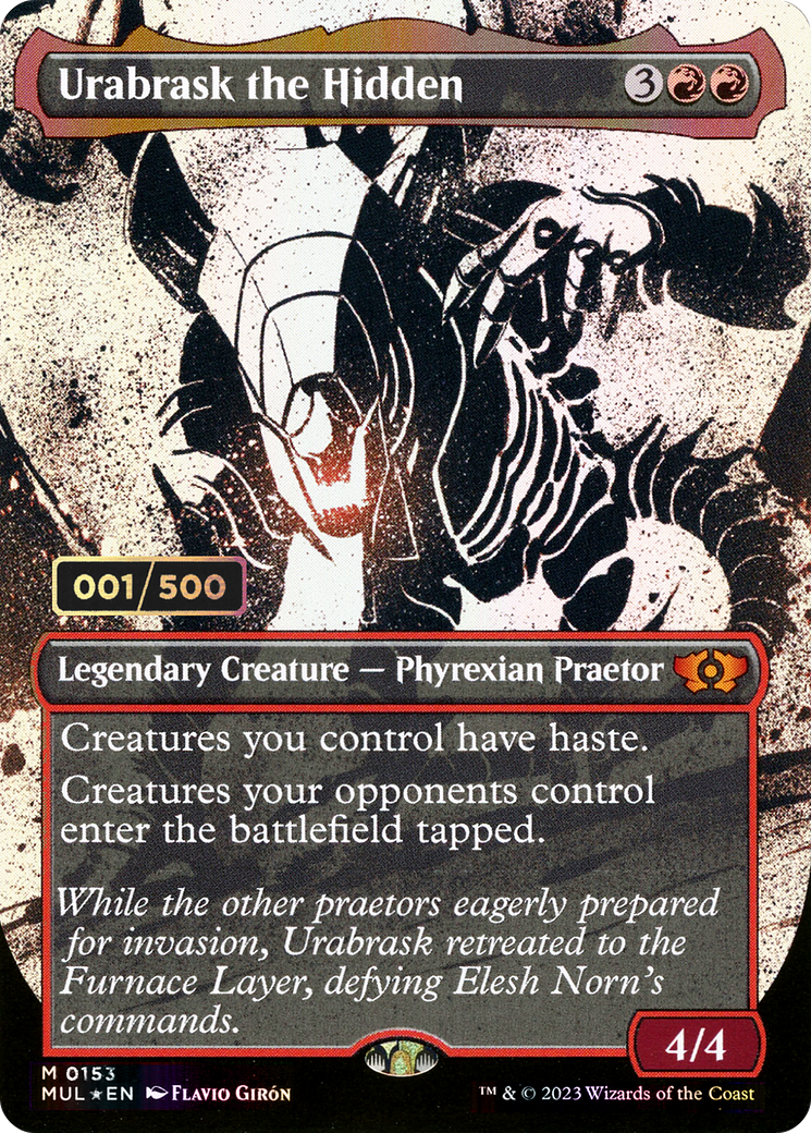 Urabrask the Hidden (MUL-153) - Multiverse Legends: (Showcase) (Borderless) Foil