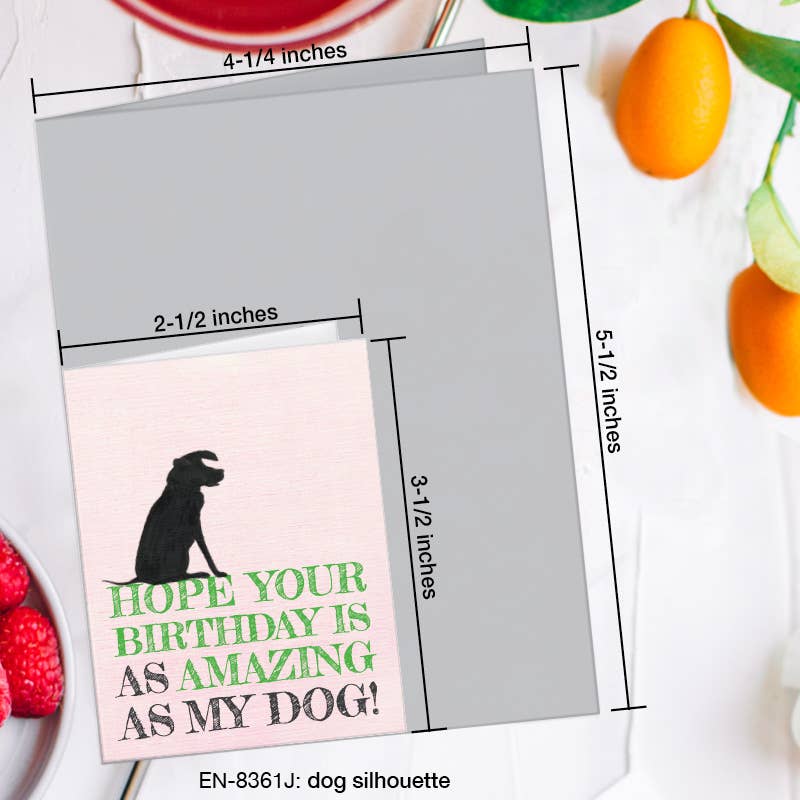 Dog Silhouette, Greeting Card (#8361J)
