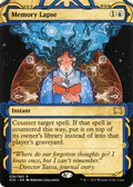 Memory Lapse (STA-016) - Strixhaven Mystical Archive: (Showcase) (Borderless) Etched Foil