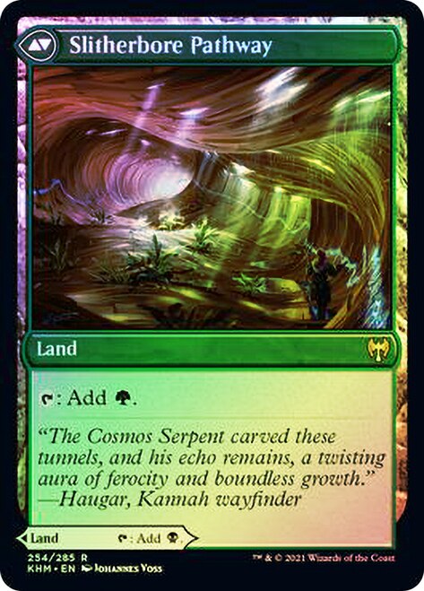 Darkbore Pathway // Slitherbore Pathway (PRE-254S) - Kaldheim Promos Foil