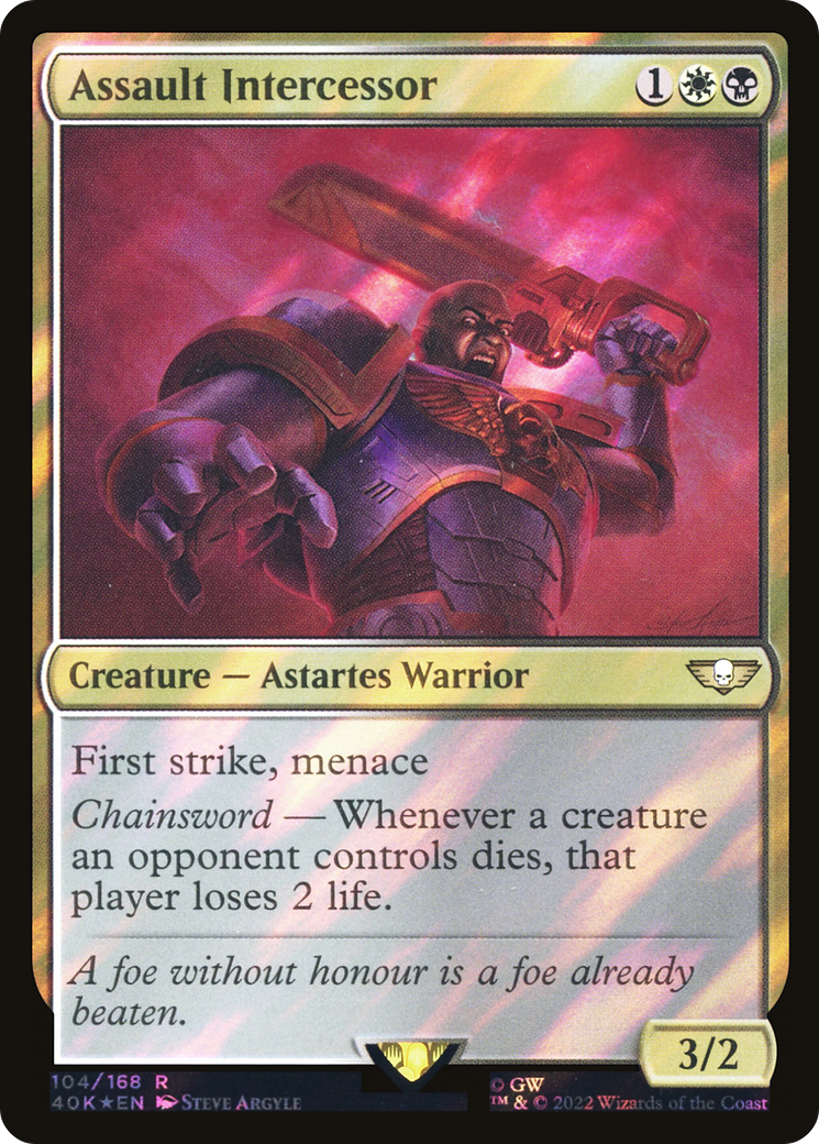 Assault Intercessor (40K-104★) - Warhammer 40,000 Commander Foil