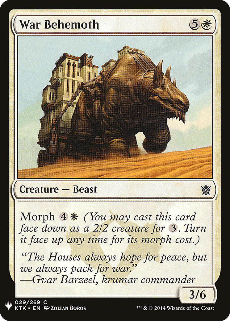 War Behemoth (LIST-KTK-29) - The List