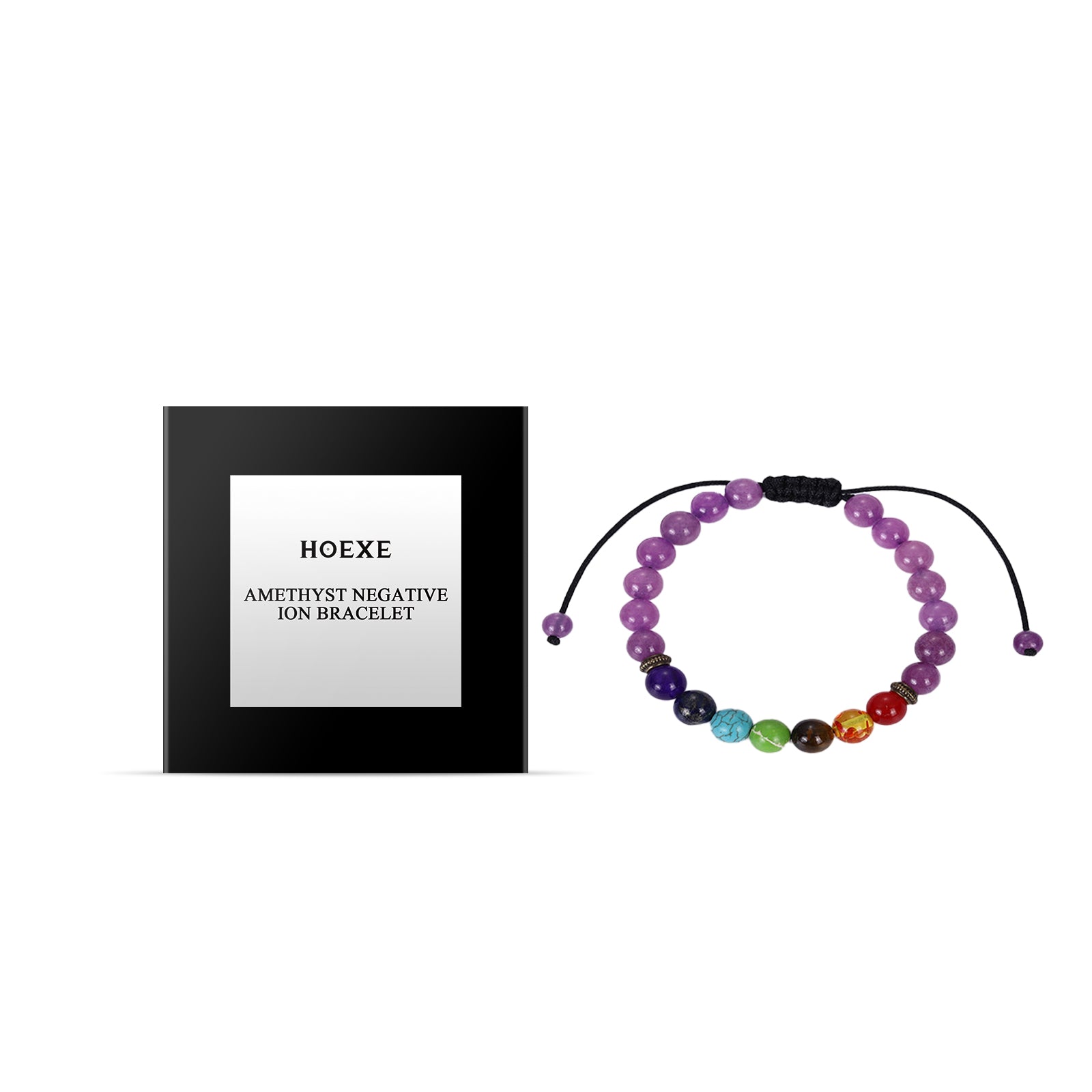 Hoexe Amethyst Bracelet, Turquoise Simple Fashion Personality Male And Female Couples Pink Crystal Amethyst Bracelet