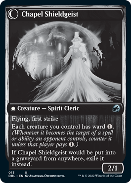 Chaplain of Alms // Chapel Shieldgeist (DBL-013) - Innistrad: Double Feature: (Double Faced Transform)
