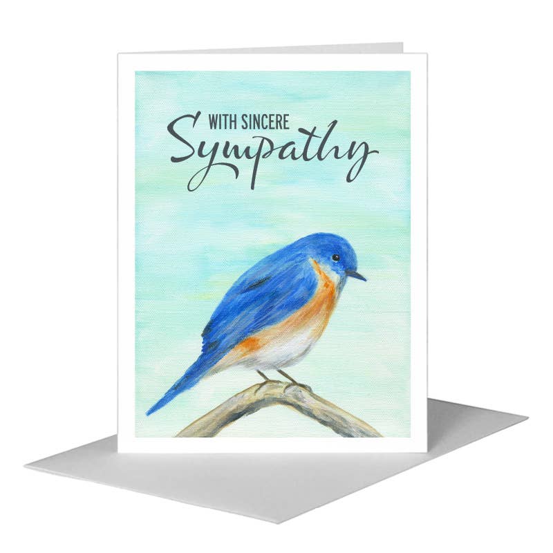 Blue Feathered, Greeting Card (#8314B)