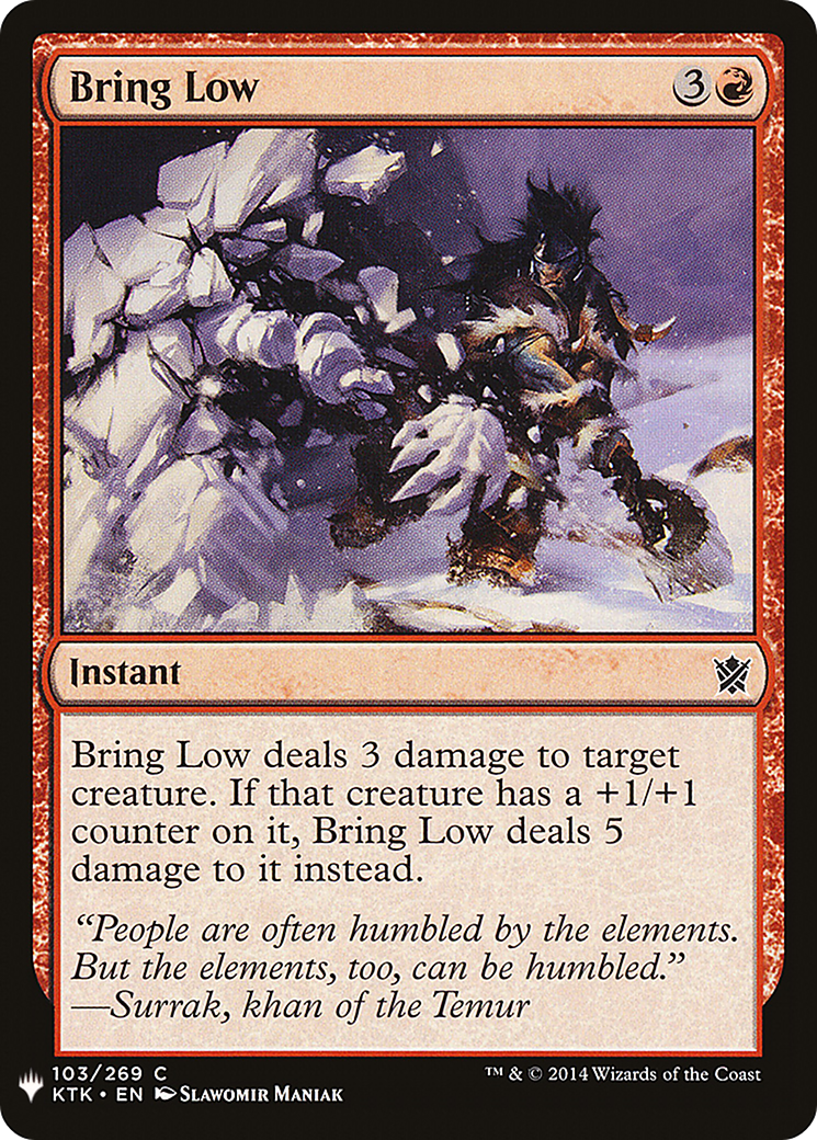 Bring Low (LIST-KTK-103) - The List