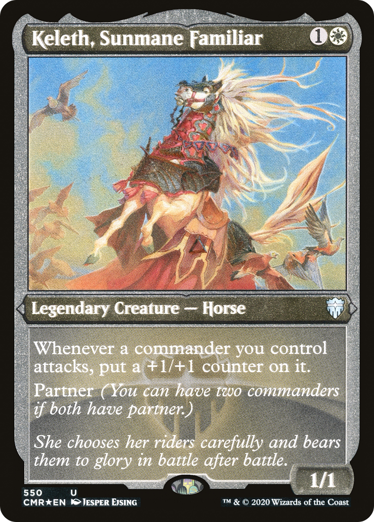 Keleth, Sunmane Familiar (CMR-550) - Commander Legends Etched Foil