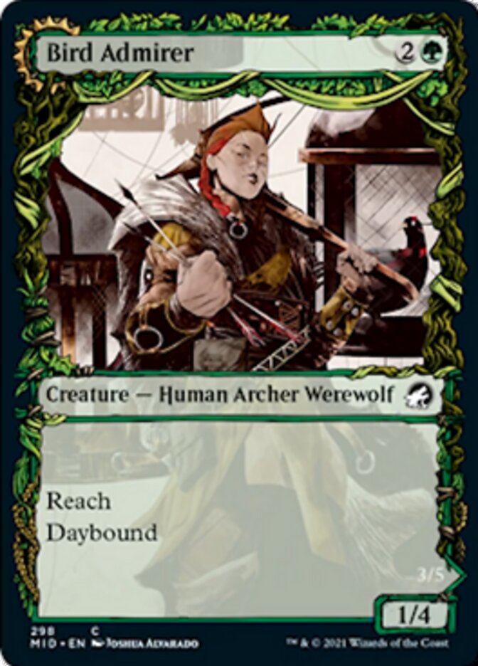 Bird Admirer // Wing Shredder (MID-298) - Innistrad: Midnight Hunt: (Showcase, Double Faced Transform)