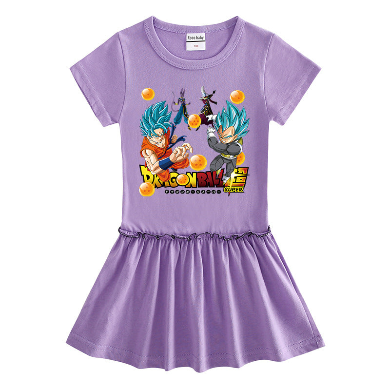Children's short sleeved dress with half sleeves