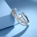 Alloy double-layer star line ring