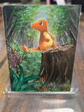 Custom Painted Charmander Pokemon Card