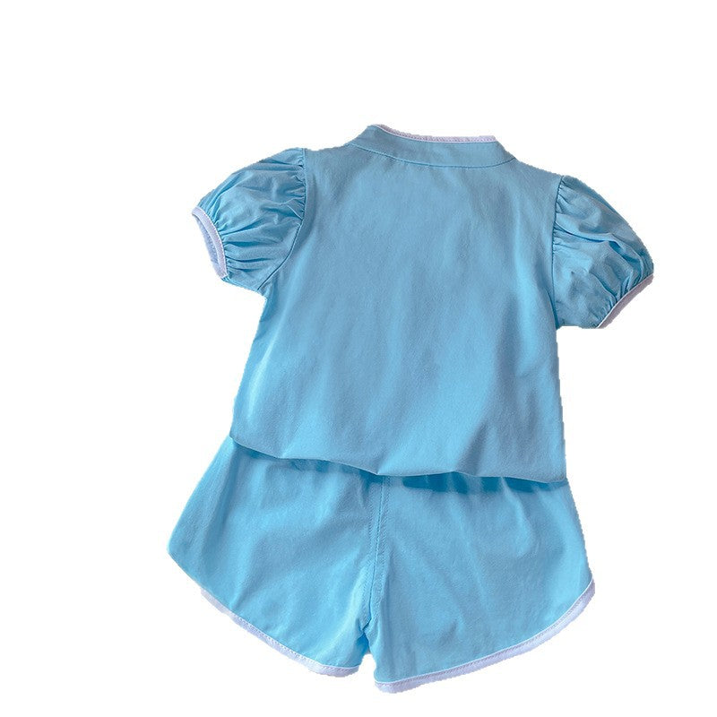 Summer thin short sleeved shorts two-piece set