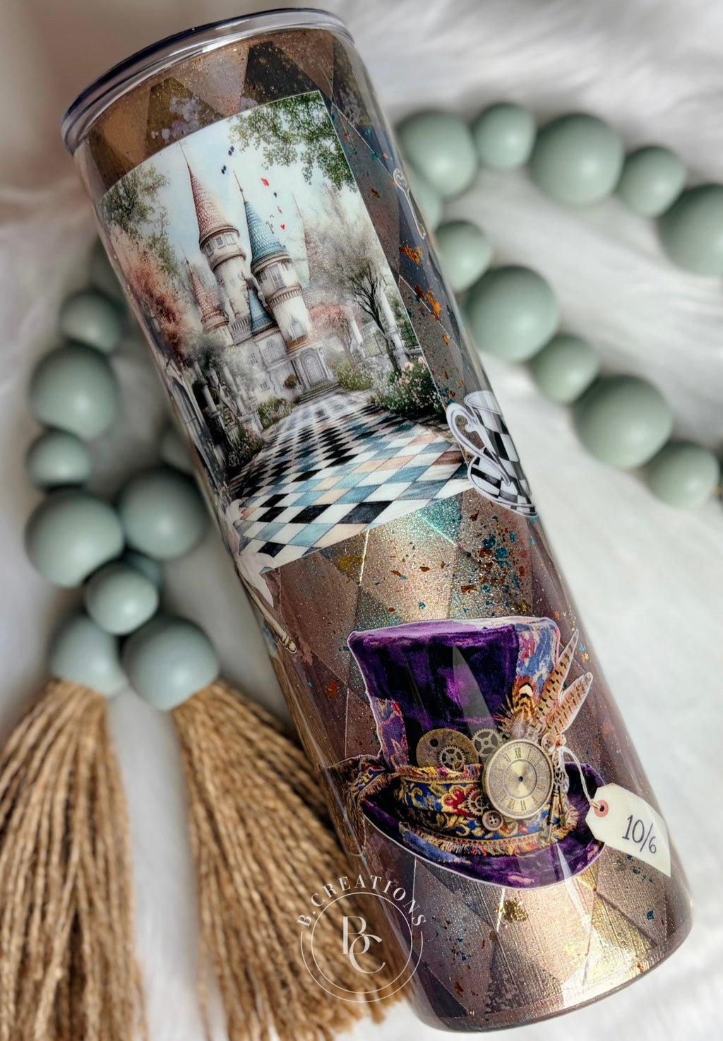 Alice Patchwork, 30 oz skinny tumbler