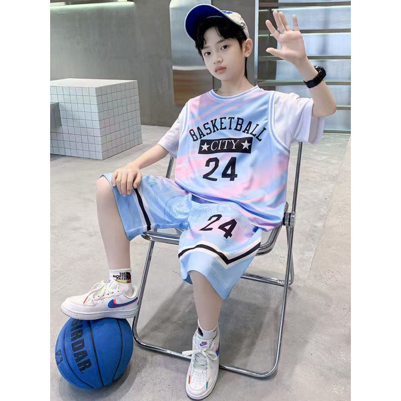 Boy's Set Quick-Dry Basketball Lightweight Sports Uniform for Kids