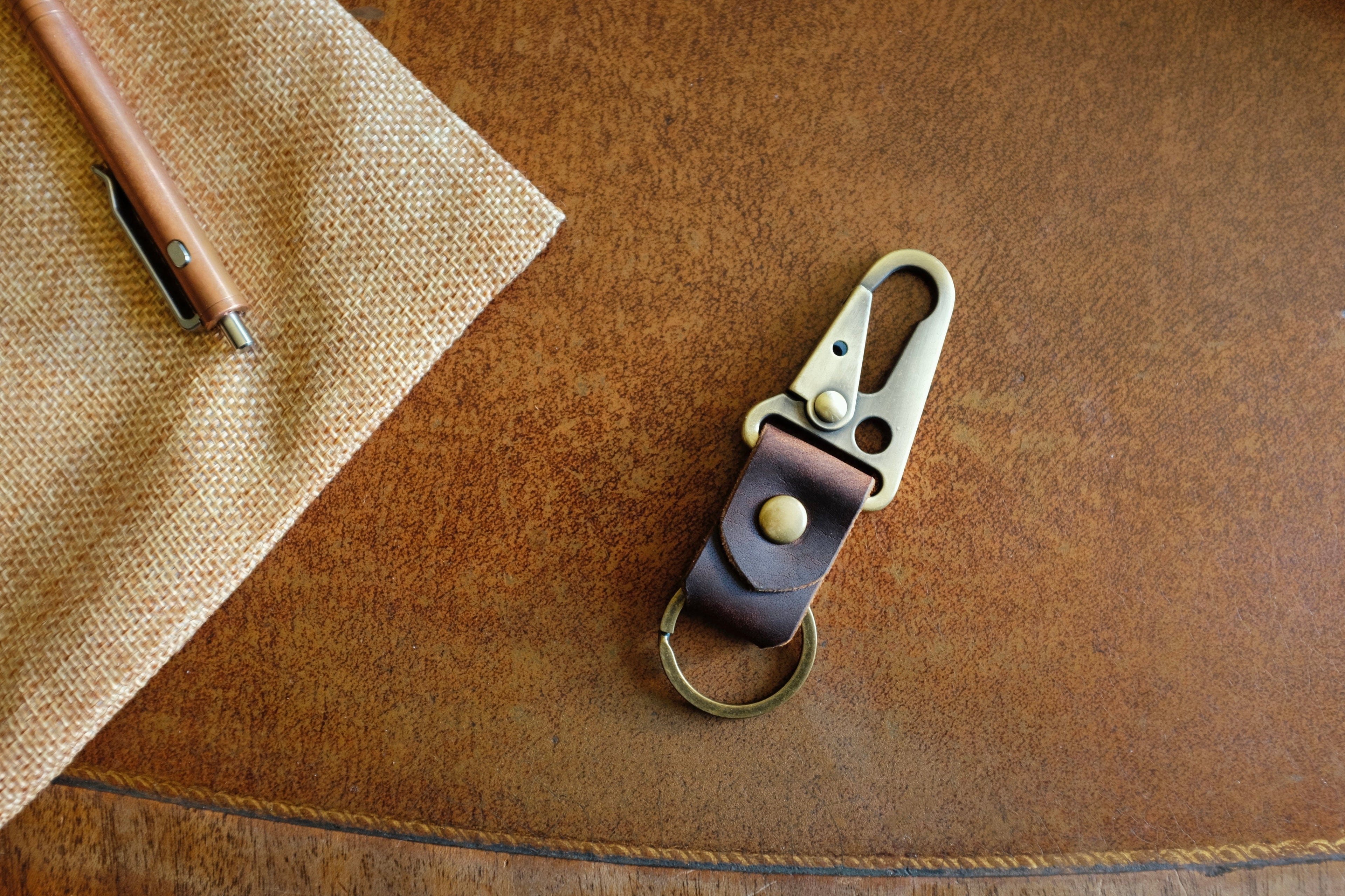 Leather Key Clip N2 - Handmade Full-Grain Leather | Yarets Leather