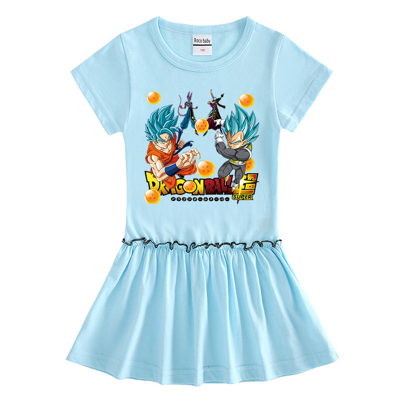 Children's short sleeved dress with half sleeves