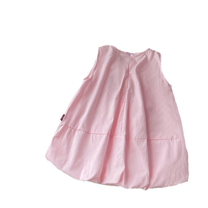 Baby girl sleeveless floral bud skirt