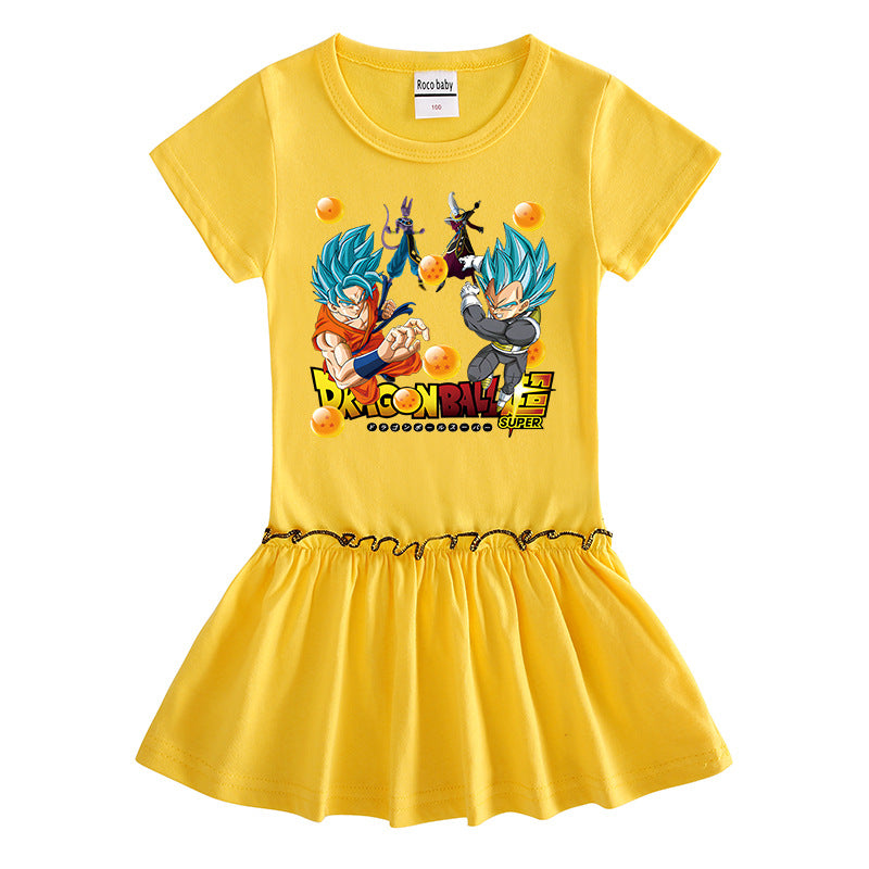 Children's short sleeved dress with half sleeves