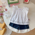Summer casual sleeveless shorts two-piece set