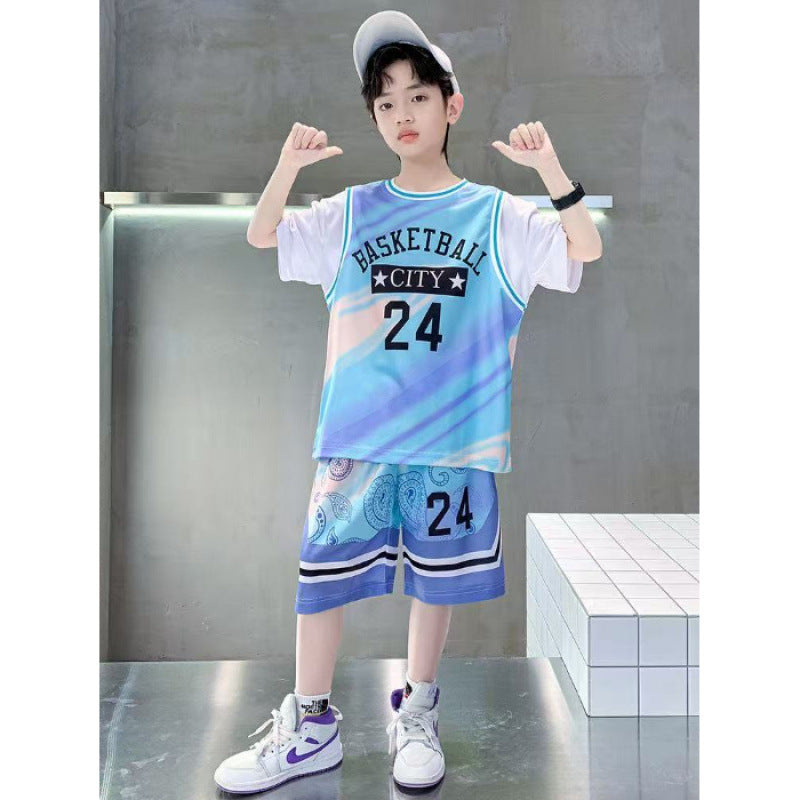Boy's Set Quick-Dry Basketball Lightweight Sports Uniform for Kids