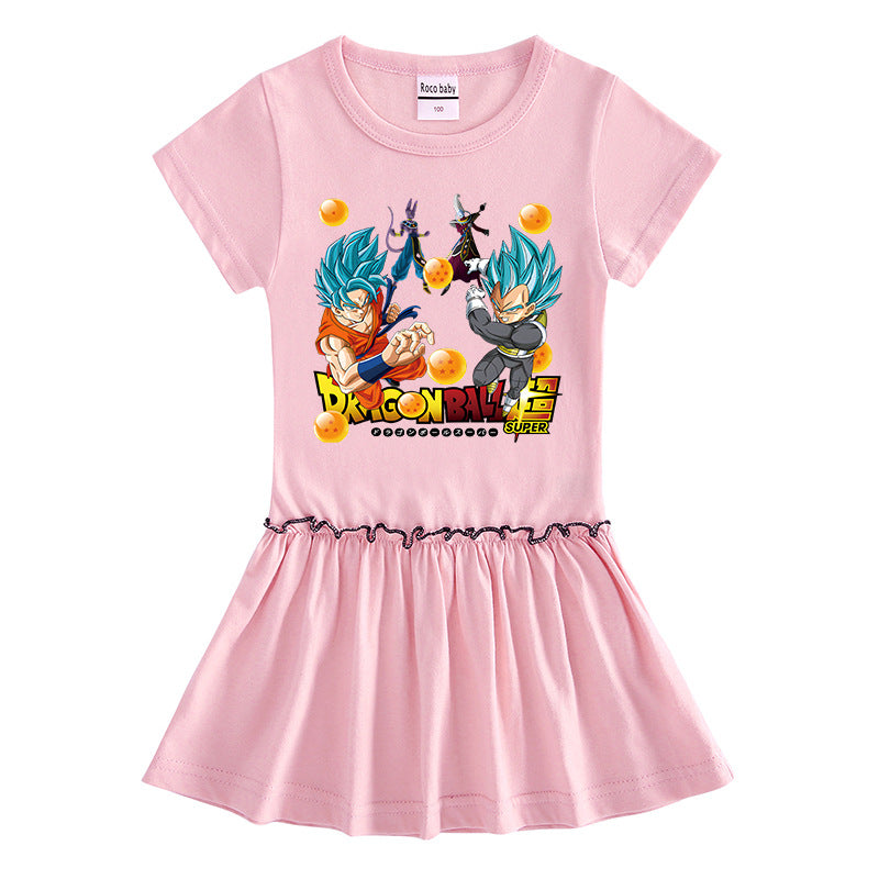 Children's short sleeved dress with half sleeves