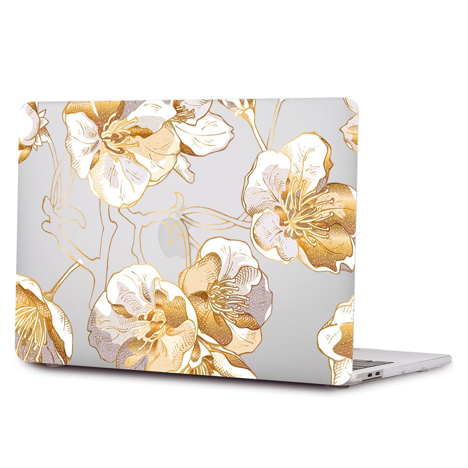 MacBook Air 15-inch (M2-M5) Case - Gold Botanical Design