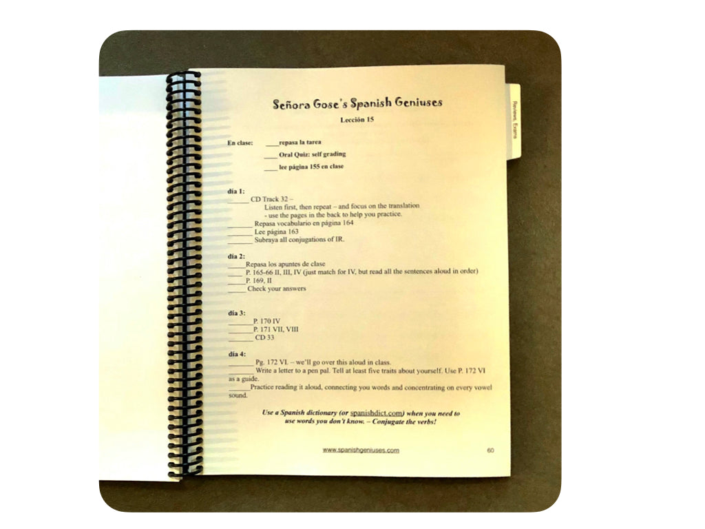Spanish Geniuses Guide Book Level 1: Choose Your Bundle