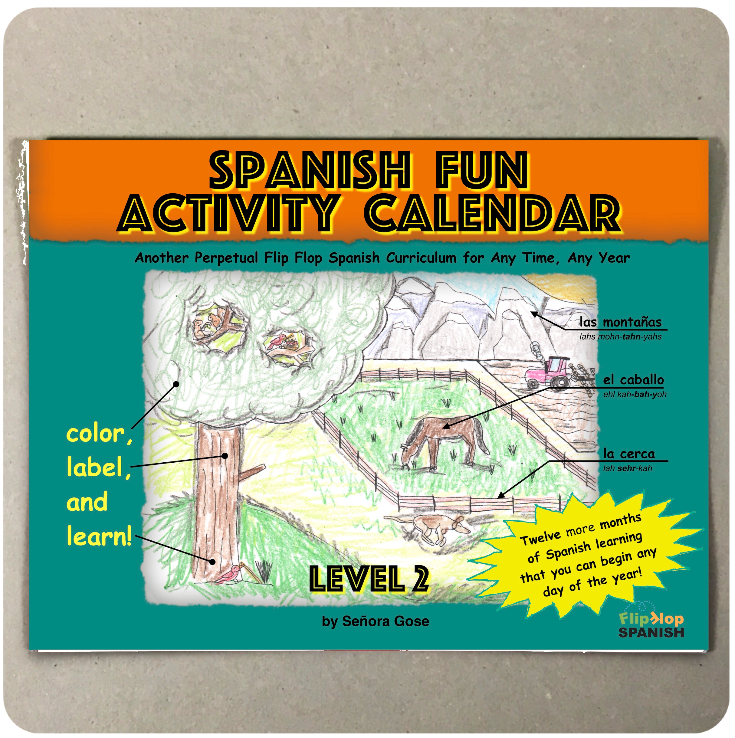 Spanish Fun Activity Calendar Level 2