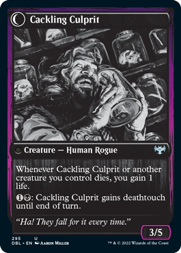 Panicked Bystander // Cackling Culprit (DBL-295) - Innistrad: Double Feature: (Double Faced Transform) Foil