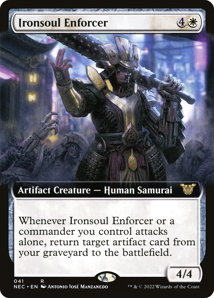 Ironsoul Enforcer (NEC-041) - Neon Dynasty Commander: (Extended Art)