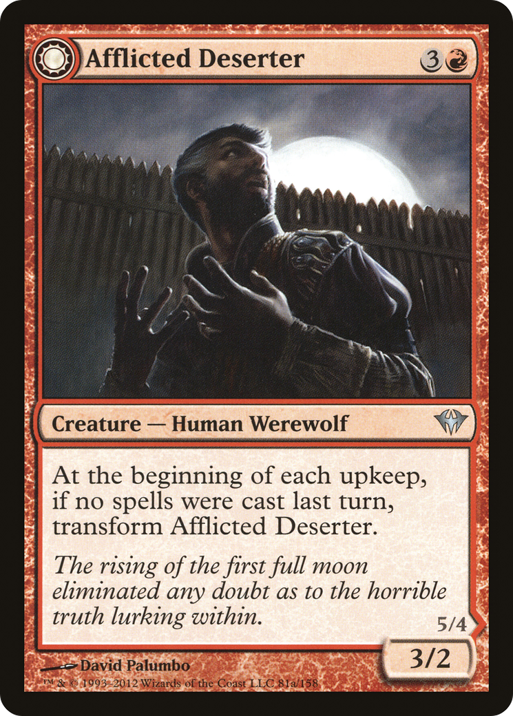 Afflicted Deserter // Werewolf Ransacker (DKA-081) - Dark Ascension: (Double Faced Transform)