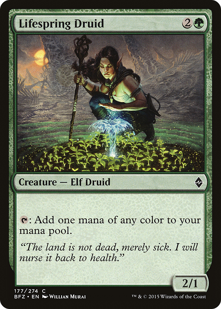 Lifespring Druid (BFZ-177) - Battle for Zendikar Foil