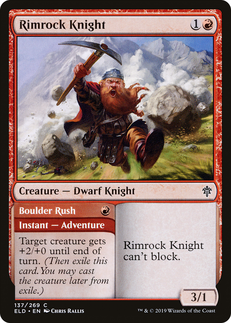 Rimrock Knight // Boulder Rush (ELD-137) - Throne of Eldraine