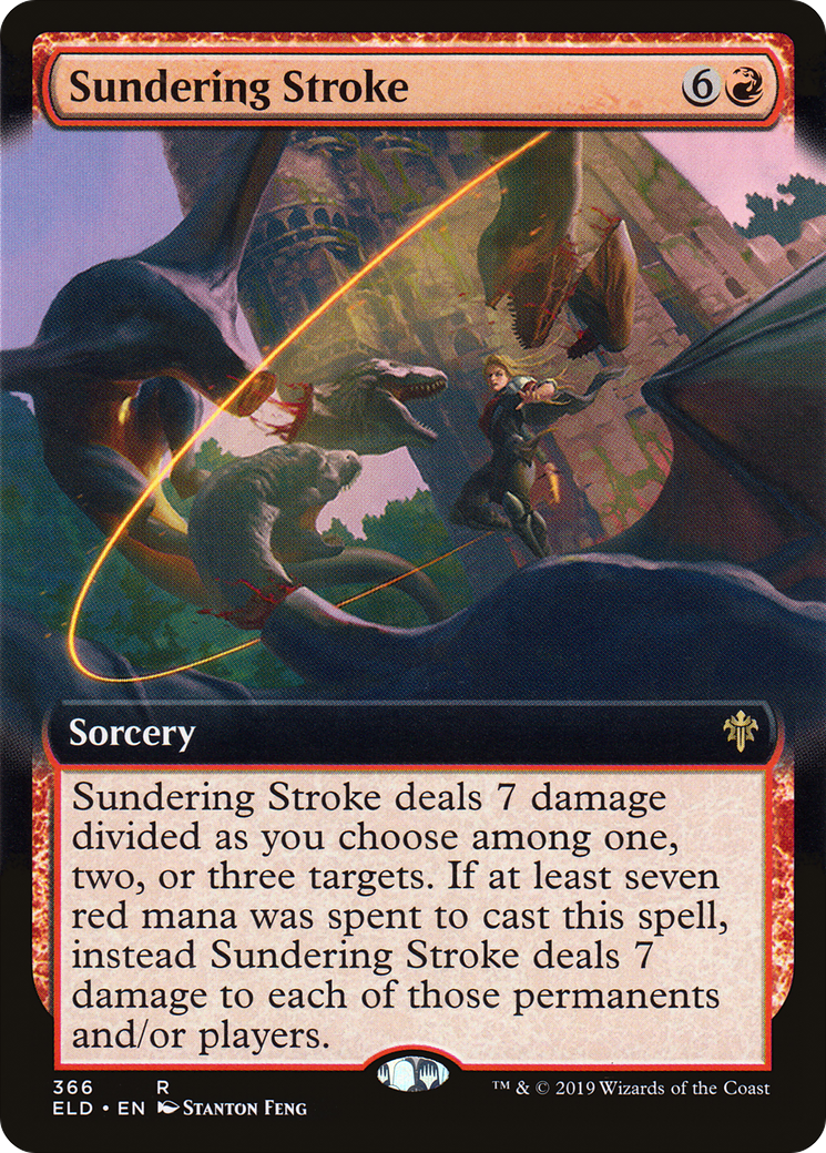 Sundering Stroke (ELD-366) - Throne of Eldraine: (Extended Art) Foil