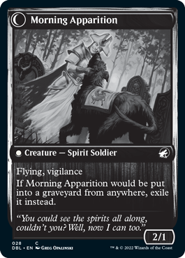 Mourning Patrol // Morning Apparition (DBL-028) - Innistrad: Double Feature: (Double Faced Transform)