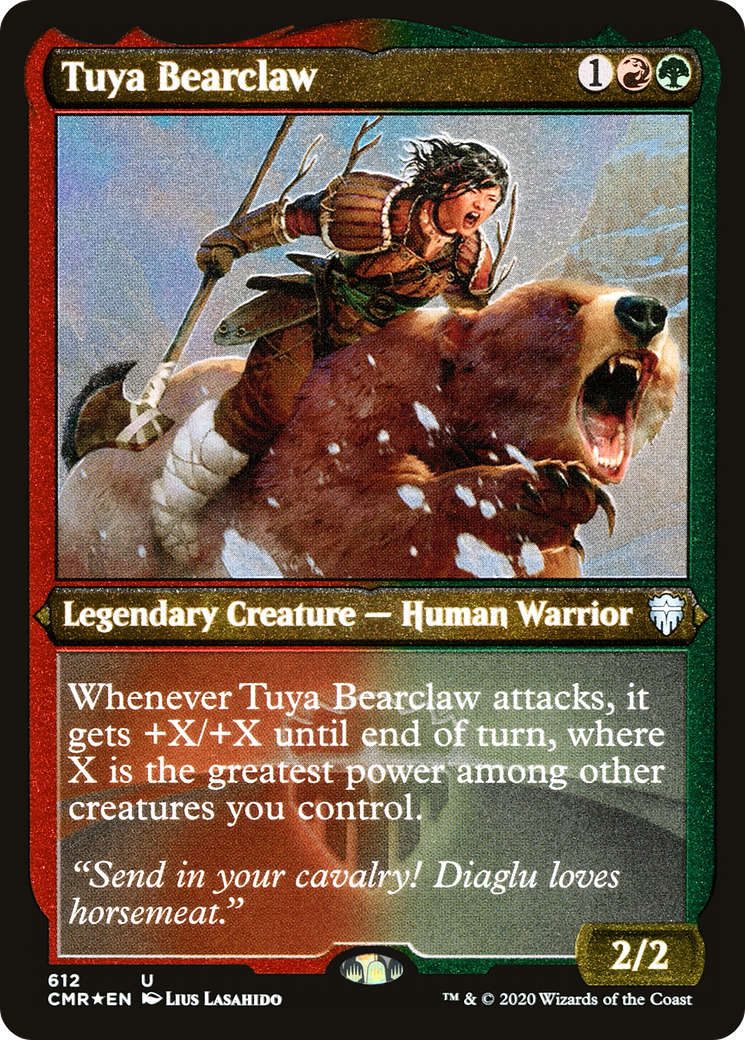 Tuya Bearclaw (CMR-612) - Commander Legends Etched Foil